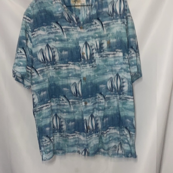 JOE MARLIN MENS SIZE SIZE XL Blue White Casual Button Down Shirt Marlin design - Picture 8 of 12